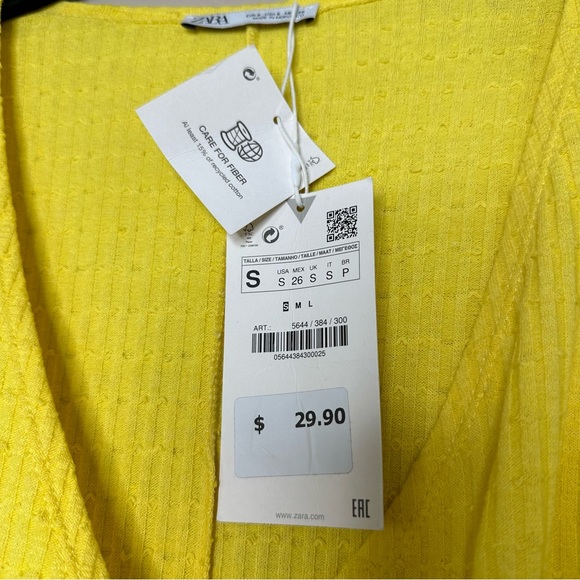 Zara Yellow Romper Skort Wrap Up, size small - Picture 7 of 16